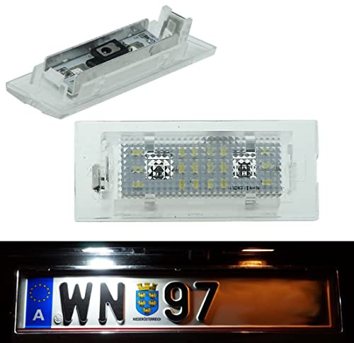 Do!LED A15 LED Kennzeichenbeleuchtung Xenon Weiss mit E Prüfzeichen kompatibel mit BMW X3 E83 - Baujahr 2003-2010, X5 E53 - Baujahr 1999-2006 (beide ohne Soffittensockel)