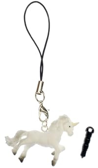 Miniblings Einhorn Handyanhänger Pferd Handyschmuck Märchen Fantasy weiß | Zum Kombinieren gedacht, gefertigt in Berlin, mit Kinder