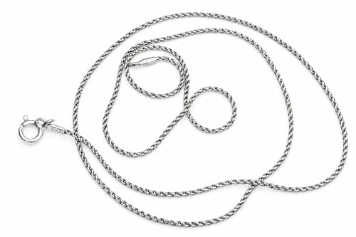 Windalf Historische Halskette 65 cm Antik Silberkette 925 Sterlingsilber
