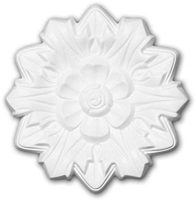 PRO[f]home® - Ceiling Rose 156011 Ceiling Decoration Medallion Rosette Decorative Element Neo-Renaissance Style White Ø 19.8 cm Profhome