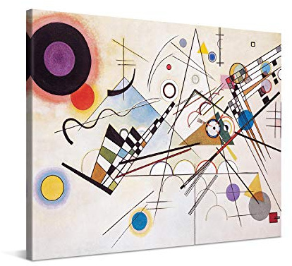 PICANOVA – Wassily Kandinsky – Composition VIII 80x60cm – Bild auf Leinwand – Premium Kunstdruck Auf 2cm Holz-Keilrahmen Für Schlaf- Und Wohnzimmer – Klassische Kunst