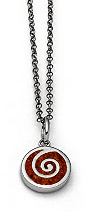 DUR Damen Halskette Bernsteinsandspirale 2.0 aus 925er Sterling-Silber mit Bernstein, Farbe: Mehrfarbig, Länge: 42 cm, K2584