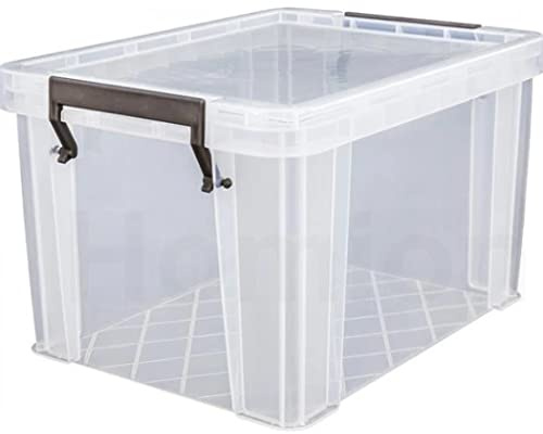 HOMION Clear plastic storage boxes with stackable stacking clip lock lid 5 litre (1)