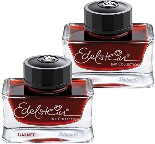 Pelikan Edelstein Ink 50ml (2er Pack, Garnet) dunkelrot
