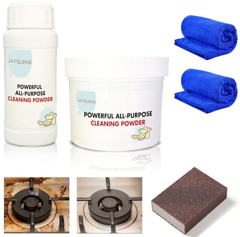 Powerful Kitchen All-Purpose Powder Cleaner, Leistungsstarker Allzweck-Pulverreiniger Küche, Kitchen All-Purpose Powder Cleaner, Foam Rust Remover Kitchen All-Purpose Cleaning (250g+110g)