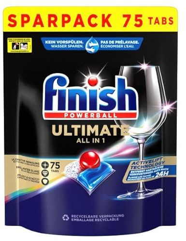 Finish Ultimate All in 1 Spülmaschinentabs, Sparpack, 75 Tabs