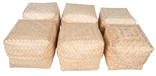 CCcollections Sticky Rice Bamboo Baskets | Traditional Handmade Sticky Rice Basket | Premium Bamboo Rice Steamer for Home & Restaurant