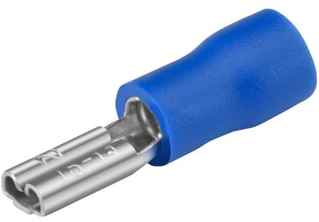 Heschen Kupplungs-Schnellkupplung Vinylisoliert, FDD2-110, 2,8 x 0,5mm Kabelschuh, für 1,5-2,5mm² (16-14 AWG), Blau, 1000 Stück
