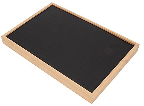 Akozon Ohrstecker-Tablett, Etui, Ohrring-Display, Schubladeneinsatz, Schwarzes Tablett Ohr, 216 Löcher, Stapelbar, Weiches Innenfutter, Aufbewahrung