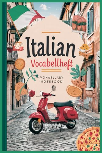 Vokabelheft für Italienisch: A5, 2 Spalten, liniert, Lineatur 53, 110 Seiten, über 1400 Vokabeln - für verschiedene Sprachen (Englisch, Spanisch, Französisch, Latein, Italien uvm.)