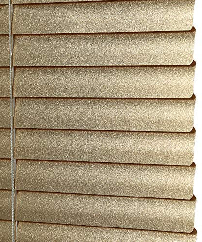 Horizontale Jalousien aus hochwertigem Aluminium zum Öffnen, Schließen, 45–135 cm, extra breit, für Fenster, Küche und Badezimmer, wasserdicht, verdunkelnd, Rollos, Gold (Farbe: B 45 cm, Größe: H 180