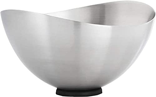 OQHAIR Plato De Frutero De Acero Inoxidable, Ensaladera Grande Multiusos para Bocadillos De Ensalada De Frutas, Cuencos Ondulados Decorativos, Este Tazón De Metal para Servir(Size:30x15cm