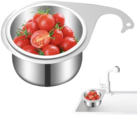 Stainless Steel Swan Sink Strainer, Multi-Functional Drain Basket and Colander for Kitchen Sink, Swan Shape Corner Sink Strainer