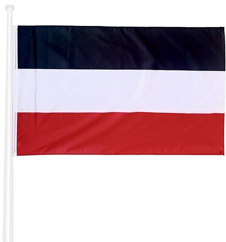 KliKil Deutsche Kaiserflagge groß 150 x 90 cm mit 2 Metallösen zur einfachen Montage, langlebiger Druck, UV-beständig und leichter Wind - Deko Fahne