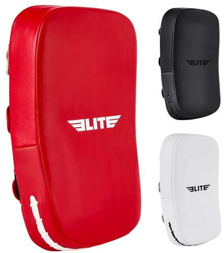 Elite Sports Muay Thai Kickboxing Training Pad for Kickboxing,MMA,Taekwondo,Karate. Ideal for Punches,Knees, and Kicks in Martial Arts Training (Solid Red)