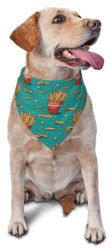 Hundhalsduk, söt pommes-triangelhaklapp, hundnäsduk, söta hundtillbehör, hundhalsdukar
