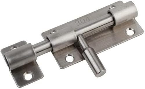 Bullone for serratura for porta, Serratura for porta scorrevole Bullone for serratura for porta, 2X Chiavistello scorrevole for cancello Serratura di sicurezza for porta con foro for lucchetto, Finitu