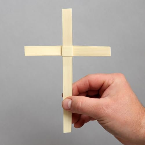 Handmade Palm Crosses – Pack of 50 Dried Palm Leaf Crosses for Palm Sunday, Church Services, Religious Celebrations, Easter Decor, and Spiritual Keepsakes