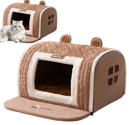 Hundehöhle – Hundehöhlenbett | Welpenbett | Welpenhaus | Hund Katzenbett | Hundeschlafsofa Condo Wärmehaus | Komfort Haustierzelt | Waschbares Haustierzelt Schlafsofa für kleine mittelgroße Welpen