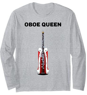 Oboe Queen Girls Oboe Tshirt Oboista Oboe Player Womens Oboe Oboe Maglia a Manica