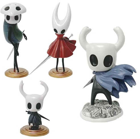 AUNGCSHE 4 PCS Hollow Knight Statue, Figurine Hollow Knight Anime Personnage Model Collectionneurs pour Fans, Collectionneurs, Décoration Boîtiers D'ordinateur