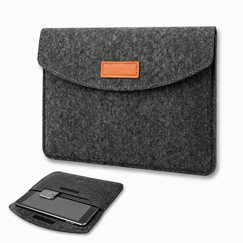 9-11 Zoll Filz Tablet Tasche Hülle, Passend für iPad Air M4/A16, iPad Pro M5/M4/M2/M1, Air M3/M2/5/4/3, 1Pad 7.–10. Gen, Galaxy Tab S9 S8, Surface Go 2/3, Tablet Sleeve mit Zubehörfach, Dunkelgrau