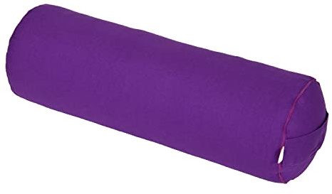 Yogabox Yogabolster Basic für Yin-Yoga, Ø22 cm, Yoga Rolle mit Buchweizenschalen Füllung, Waschbarer Bezug aus 100% Baumwolle, Yoga Bolster Rolle für Restorative Yoga