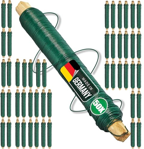 Novatool 50x Wickeldraht I grün I 0,65 mm I Draht zum Basteln I Basteldraht Floristendraht Blumendraht Bindedraht Biegedraht drehbinder rostfrei strohblumennadeln