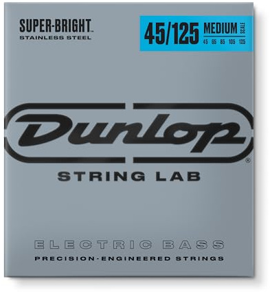 JIM DUNLOP - DBSBS45125M - Bass-Saiten - Super Bright Medium 45-125 5 Saiten