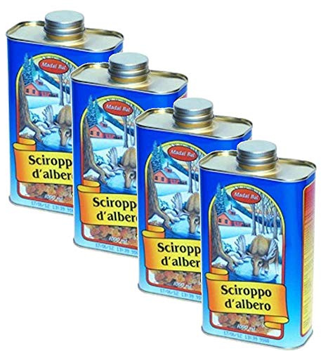 Madal Bal - Sciroppo d’Albero - Sirope de Savia per dieta master cleanse, Sciroppo d’Acero e di Palma (4 Confezioni da 1 Litro)