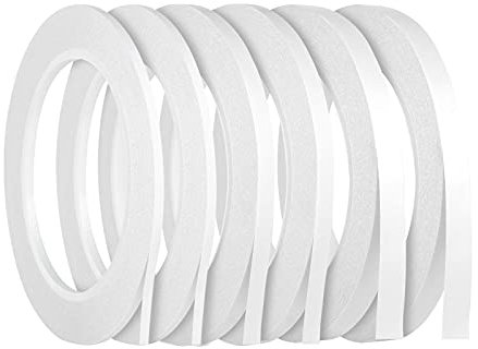 Kesote Lot de 6 Rouleaux Ruban Adhésif Double Face, 3mm/6mm/9mm