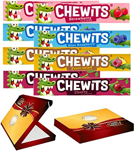 Paquete de 8 palitos con sabor a fruta, cereza, frambuesa azul, colla, fresa, grosella negra
