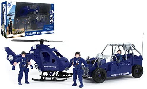 EUROPEAN FORCE - Coffret Intervention Gendarmerie - Véhicules d'Interventions - 093551 - Rouge - Plastique - Militaire - Jouet Enfant - Miniature - 43 cm x 25 cm - À Partir de 3 Ans