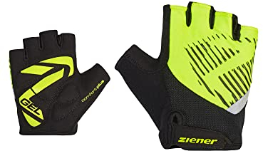 Ziener Kinder Cull Fahrrad-/Mountainbike-/Radsport-Handschuhe | Kurzfinger - atmungsaktiv/dämpfend, Poison Yellow, L