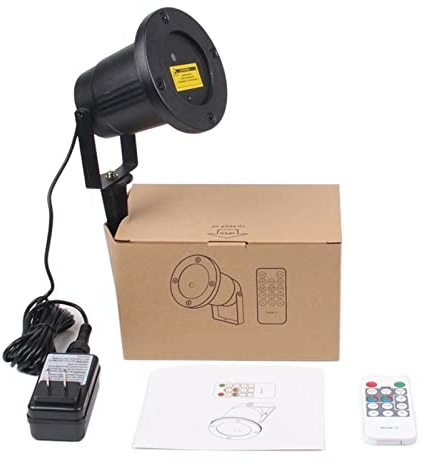 Proiettori Proiettore di Natale Lampada Proiettore rosso e verde Luce per esterni Giardino Patio Paesaggio stradale Faretto con telecomando Lampade per atmosfera di vacanza Proiettori per illuminazion