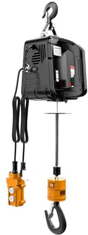 ICOSAR Cabrestante eléctrico de 100 kg/200 kg/300 kg grúa eléctrica portátil para coches, mejoras del hogar, manejo de carga, elevación de taller de producción (tamaño : 200 kg)