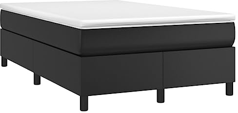 vidaXL Boxspringbettgestell Schwarz 120x200 cm Kunstleder