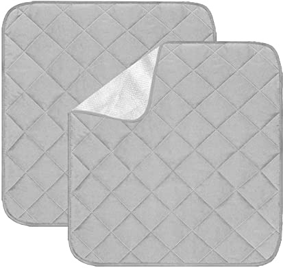 SOONHUA 2 almohadillas impermeables para incontinencia lavable, antideslizantes, absorbentes, protección para mascotas, diseño de 4 capas, para silla, sofá, colchón, para adultos, personas mayores,