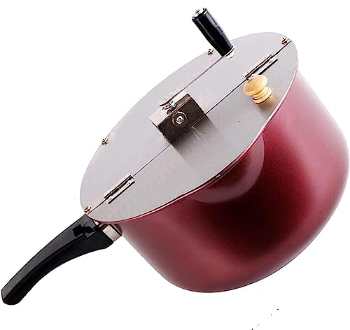 Popcorn Single Pot, Manual Mixing Pot, Stove Top Popcorn Maker, with Anti-Scalding Handle And Detachable Lid, Used in Cinemas, Universal for Gas Induction Cooker
