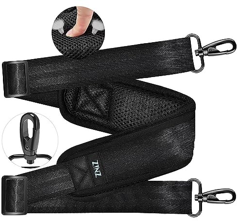 ZINZ Ultra Tjock axelrem,med fast pad 76 universal väskrem,med andningsbar kudde och dubbla balanserade justerbara spännen,för bärbar datorväska Messenger Bag Crossbody etc,Svart