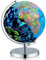 HOMASIS Globo terráqueo de 23,5 cm con LED, giratorio con mapa de estrellas y mapa geográfico en inglés, globo terráqueo con base de metal, globo terráqueo para niños en casa, escuelas y oficinas