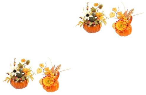 Ciieeo 4 Halloween dekorative Requisiten Kürbis- Halloween- herbstdeko Dekoration künstliches Herbstverzierung Granatapfel schmücken Tischset