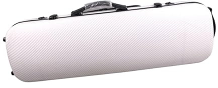 4/4 Violin Hard Shell Case Built in Hygrometer with Coded Lock Sturdy Portable Professional Violin Storage for Gig Travel, White