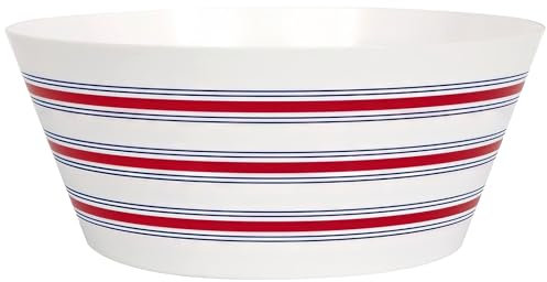 Unique Peppy Patriotic Plastic Serving Bowl-(1 Piece), 3.25 x 3.25, White, Red, and Blue
