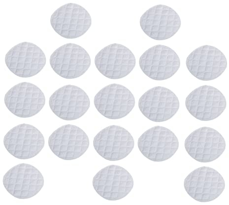 Dischetti Assorbilatte Riutilizzabili 20 Pezzi Cotone Bianco | Dopo Parto, Protezione Anti-perdita e Delicata la Pelle, Uso per Madri in Allattamento