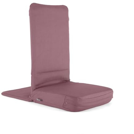 Bodhi Mandir Bodenstuhl | Meditationsstuhl mit dickem Sitzkissen | Komfortabler Bodensessel mit gepolsterter Rückenlehne | Waschbarer Bezug | Ideal für Freizeit, Yoga & Meditation (Dusty Purple)