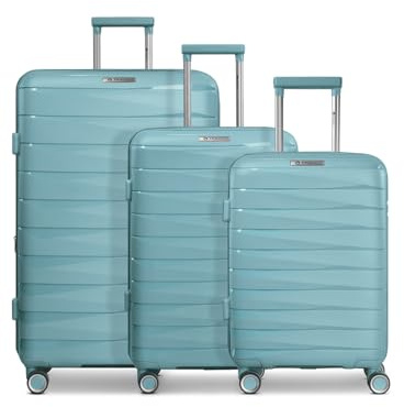 Franky Articolo Londra, verde menta, Set, Trolley rigido con ruote doppie