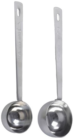 2 Pack Esslöffel Messlöffel 304 Stahlstahl Textur Mit Hanglöcher Messzubehör Für Einfache Lagerung