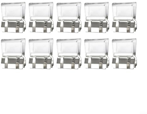 Snowchecking 10 Stück Fensterstopper Fenster Bildschirm Befestigungsclips Sicherheitsriegel Schloss PC Metallschiene Halter Belüftung Kontrolle Home Security (weiß)