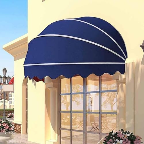Einziehbare Kuppelmarkise, verzinkter Aluminium-Klapprahmen, fester Türvordach für Deck, Balkon, Terrasse und Veranda, Farbe 3, 120 cm, wetterfeste Lösung für den Außenbereich